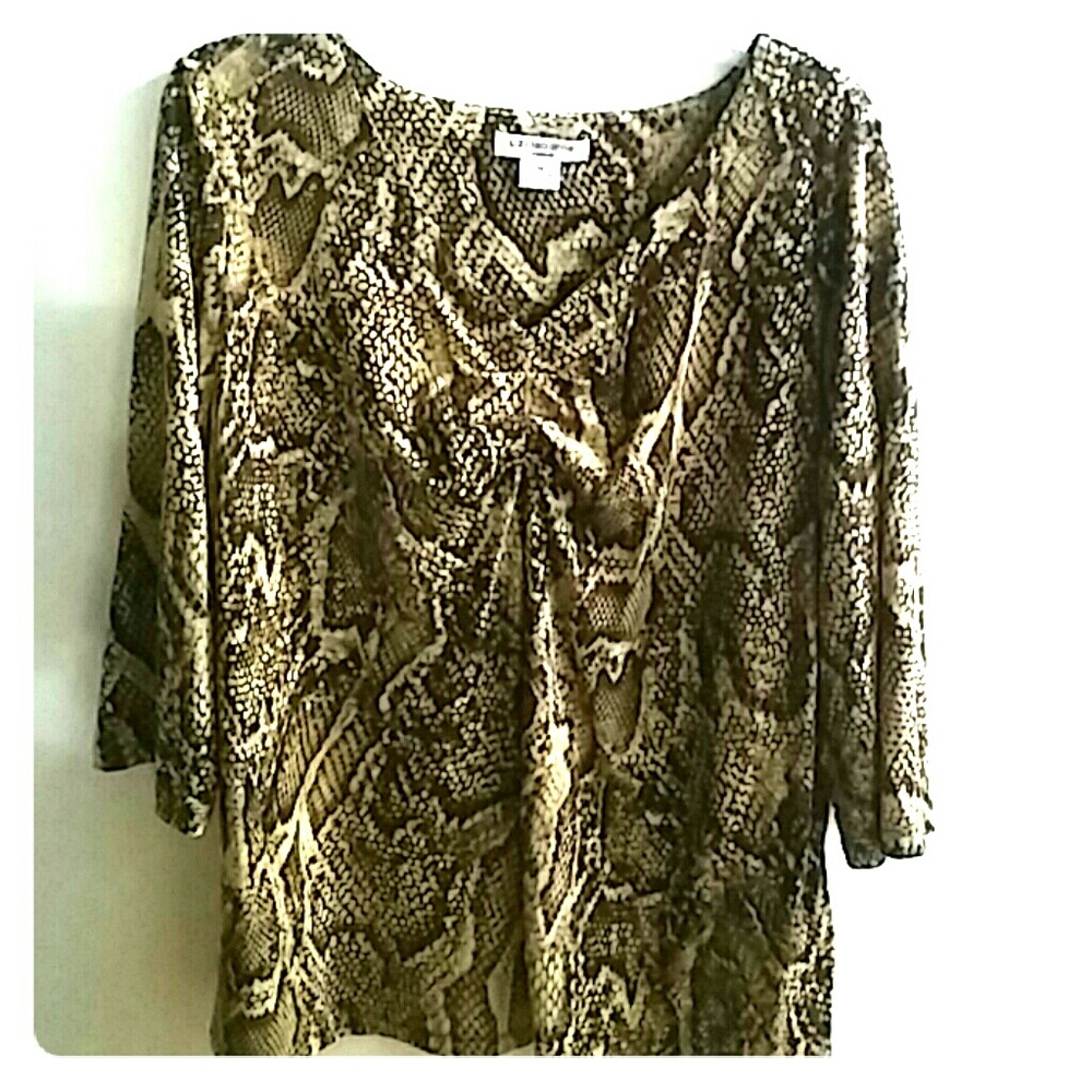 Liz Claiborne Woman Snake Print Blouse